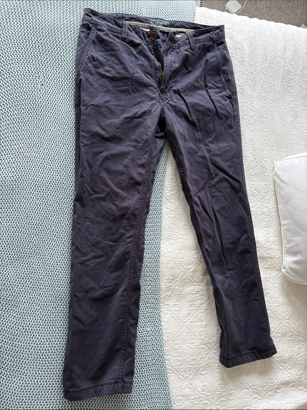 Men's Dark Navy Chino Pants - Classic Straight Fit